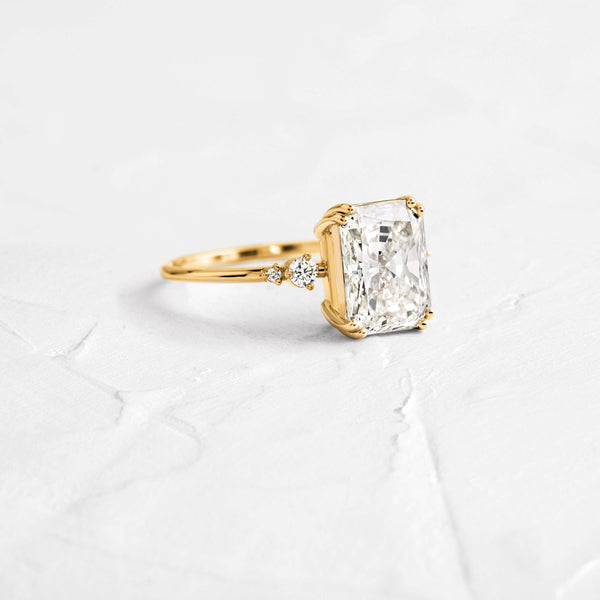 Cluster-Radiant Lab Grown Diamond Engagement Ring - Solitaire-Oval Lab Grown Diamond Engagement Ring