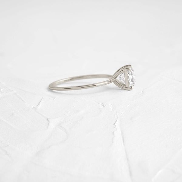 Solitaire-Princess Lab Grown Diamond Engagement Ring - Solitaire-Oval Lab Grown Diamond Engagement Ring