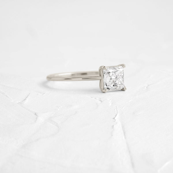 Solitaire-Princess Lab Grown Diamond Engagement Ring - Solitaire-Oval Lab Grown Diamond Engagement Ring
