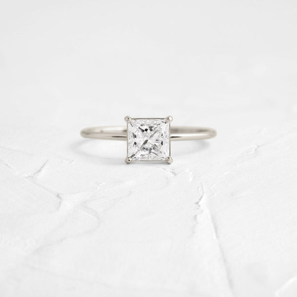 Solitaire-Princess Lab Grown Diamond Engagement Ring - Solitaire-Oval Lab Grown Diamond Engagement Ring