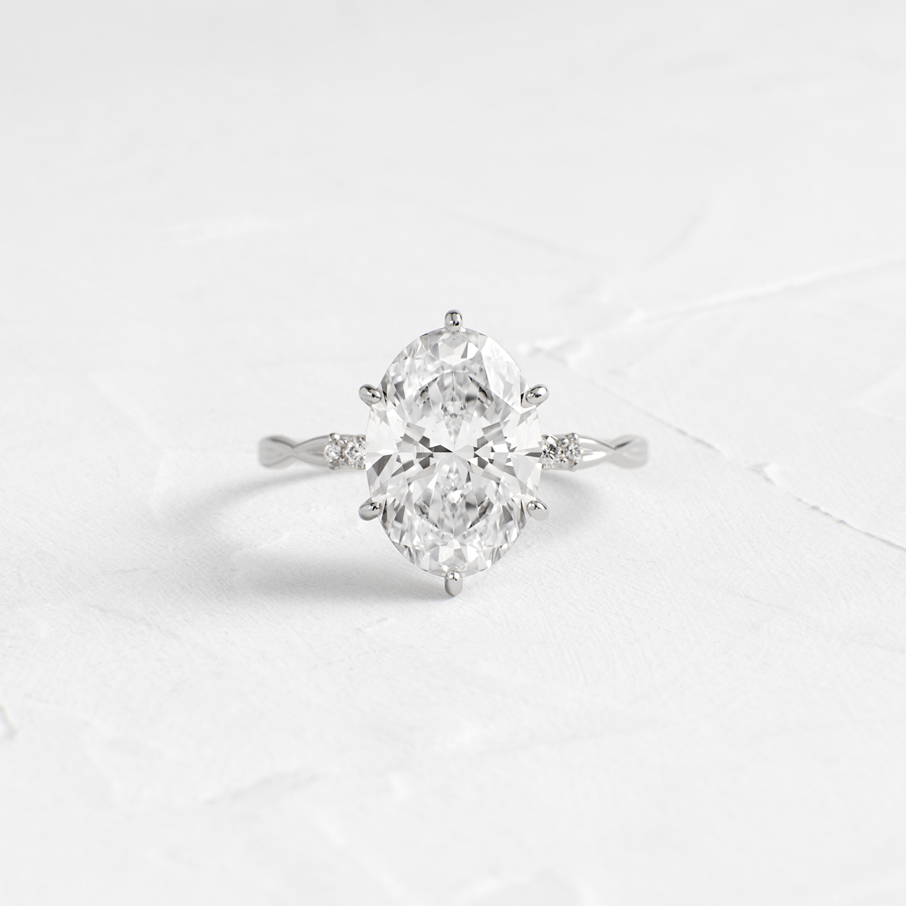 Solitaire-Oval Lab Grown Diamond Engagement Ring