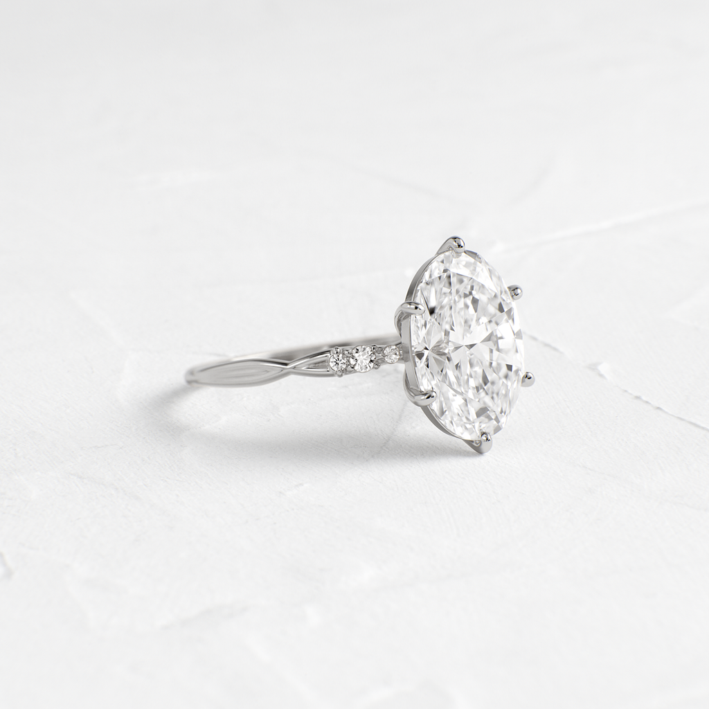 Solitaire-Oval Lab Grown Diamond Engagement Ring
