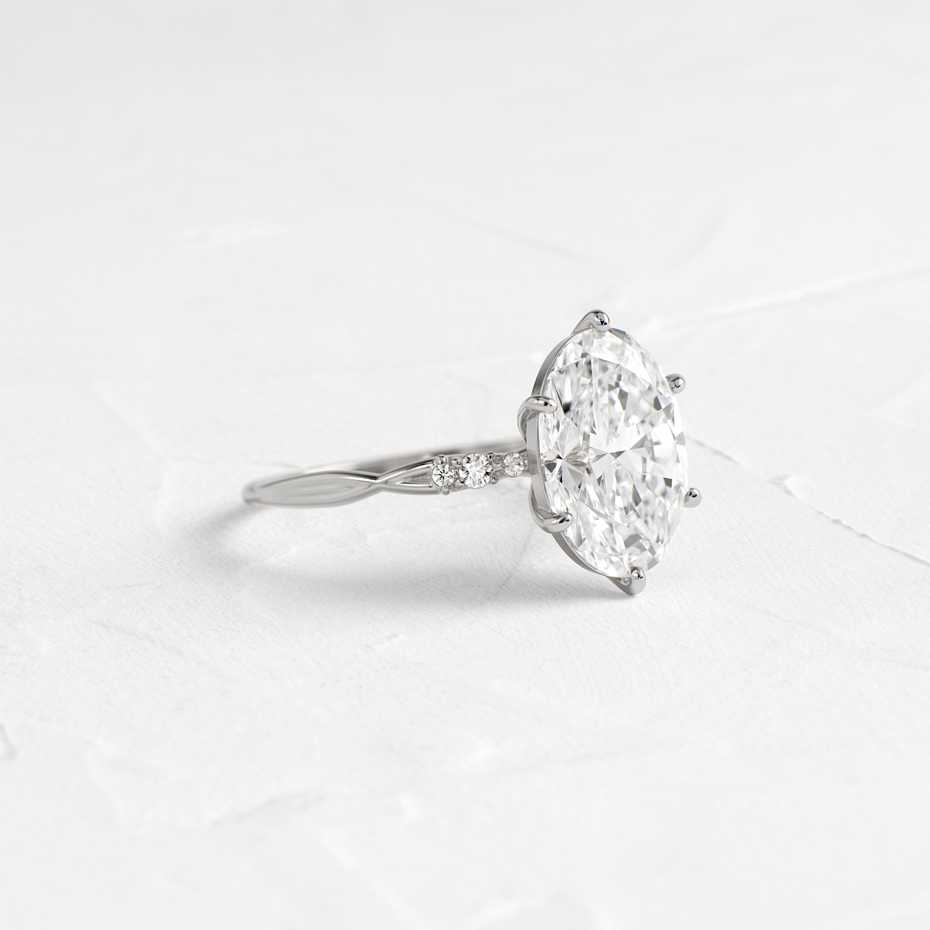 Solitaire-Oval Lab Grown Diamond Engagement Ring