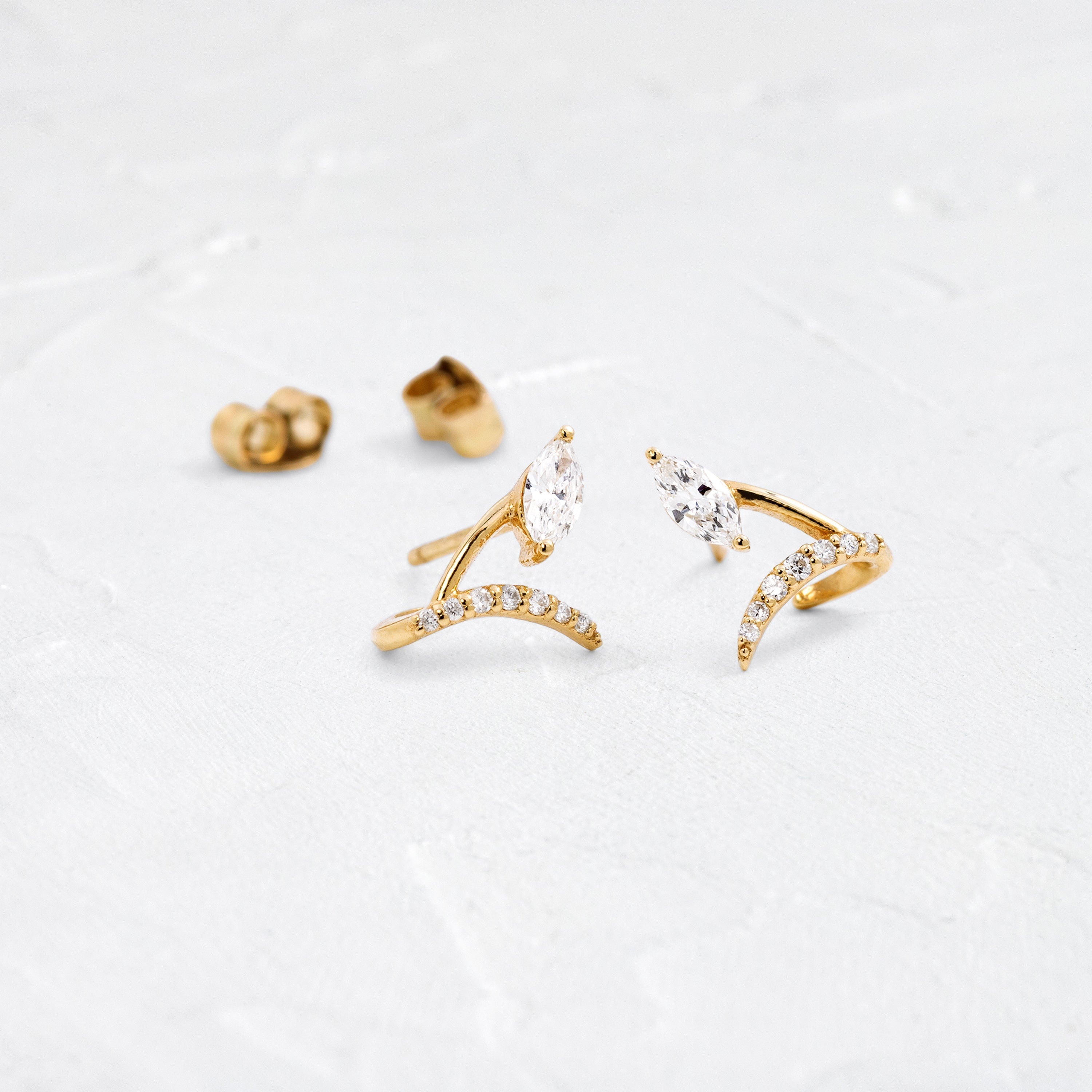 Solitaire- 1.0CT Oval Lab Grown Diamond Earrings