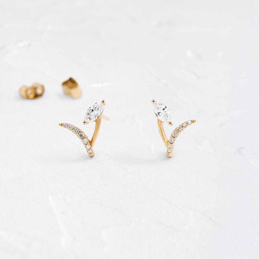 Solitaire- 1.0CT Oval Lab Grown Diamond Earrings