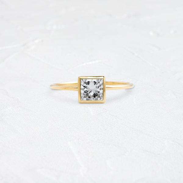 Bezel-Princess Lab Grown Diamond Engagement Ring - Solitaire-Oval Lab Grown Diamond Engagement Ring