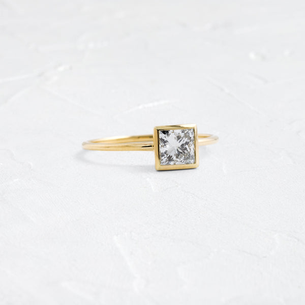 Bezel-Princess Lab Grown Diamond Engagement Ring - Solitaire-Oval Lab Grown Diamond Engagement Ring