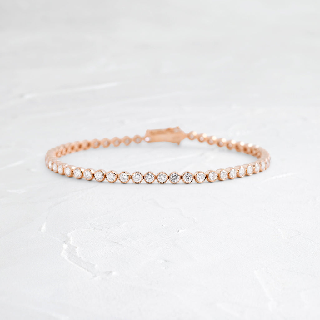 Solitaire Bezel-1.0 CT Oval Lab Grown Diamond Bracelets