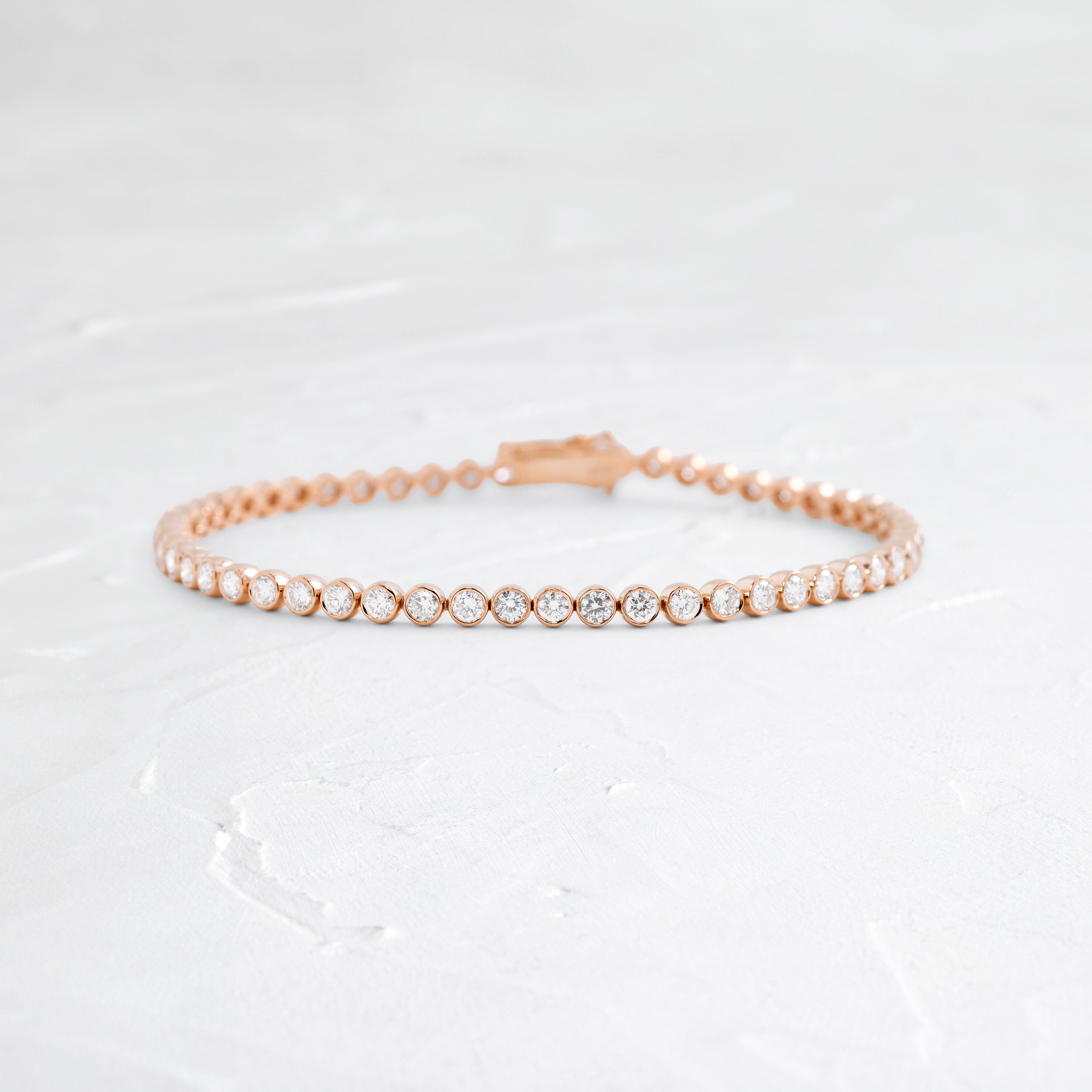 Solitaire Bezel-1.0 CT Oval Lab Grown Diamond Bracelets