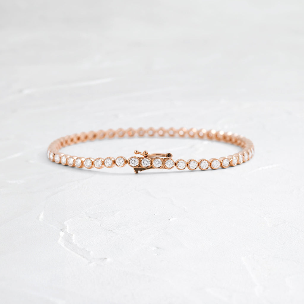 Solitaire Bezel-1.0 CT Oval Lab Grown Diamond Bracelets