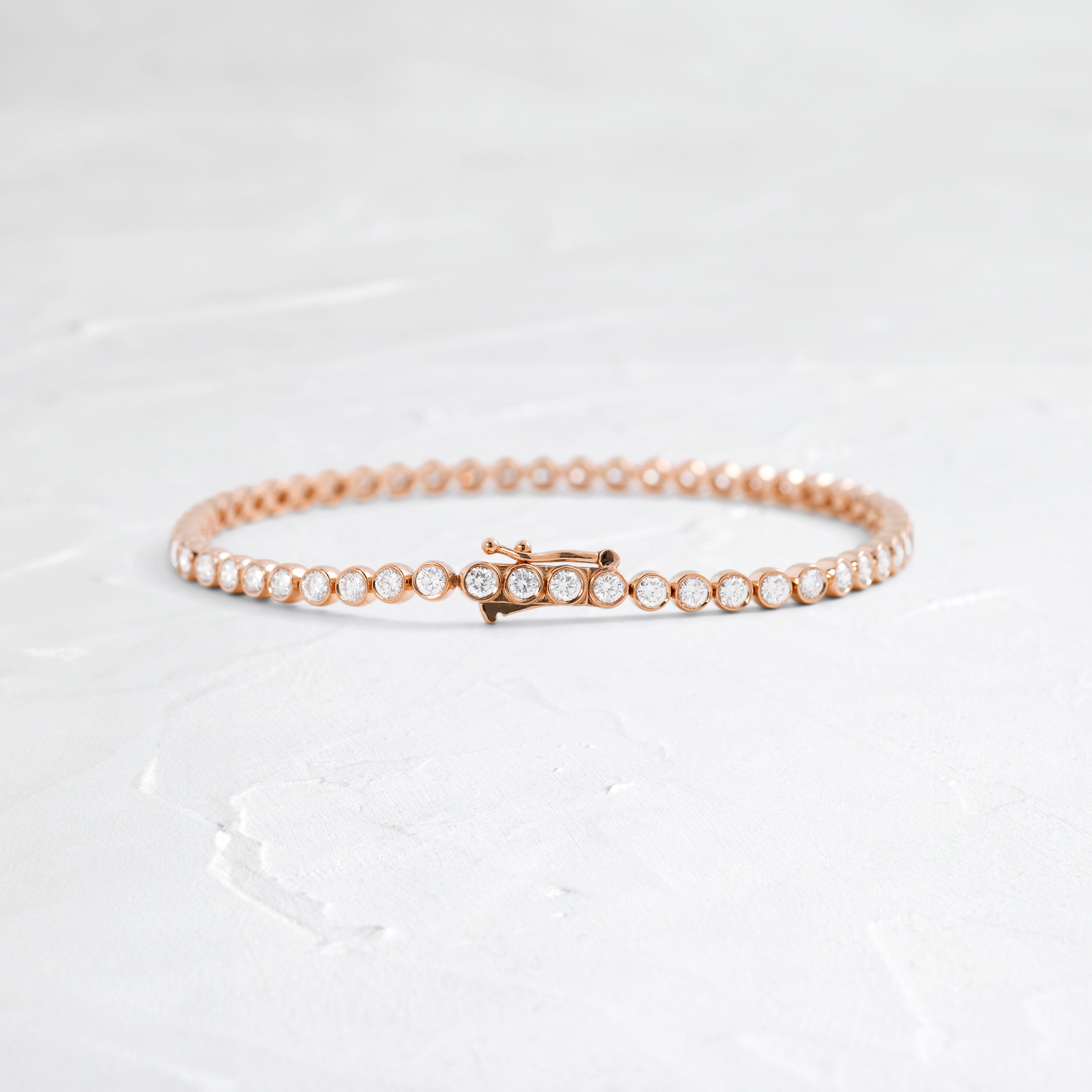 Solitaire Bezel-1.0 CT Oval Lab Grown Diamond Bracelets