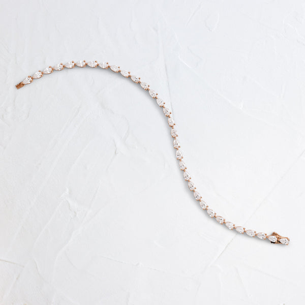 Tennis-5.2 CT Pear Lab Grown Diamond Bracelets - Solitaire Bezel-1.0 CT Oval Lab Grown Diamond Bracelets