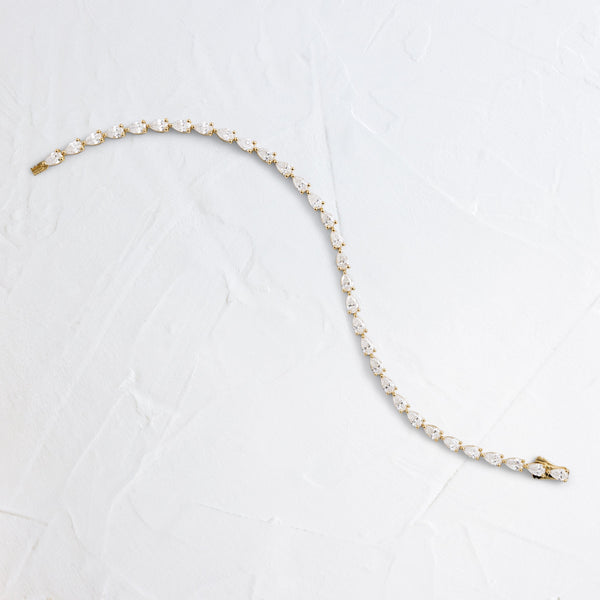 Tennis-5.2 CT Pear Lab Grown Diamond Bracelets - Solitaire Bezel-1.0 CT Oval Lab Grown Diamond Bracelets