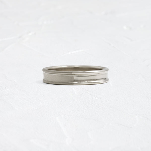 Dual Finish- Men's Wedding Band - Classic- Men's Wedding Band
