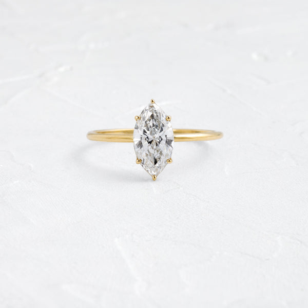 Solitaire-Marquise Lab Grown Diamond Engagement Ring - Solitaire-Oval Lab Grown Diamond Engagement Ring