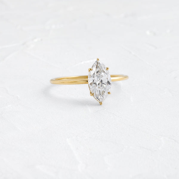 Solitaire-Marquise Lab Grown Diamond Engagement Ring - Solitaire-Oval Lab Grown Diamond Engagement Ring
