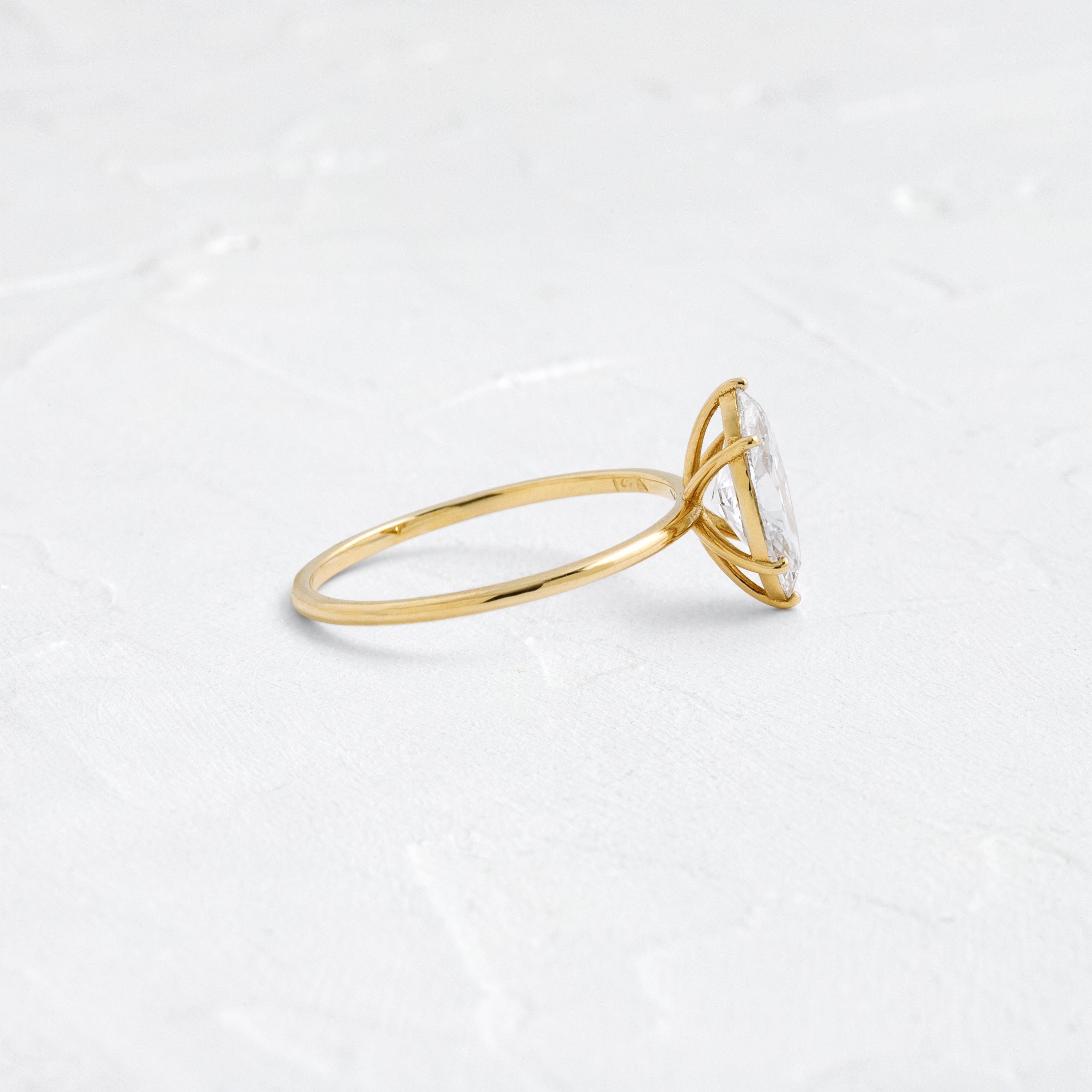 Solitaire-Oval Lab Grown Diamond Engagement Ring