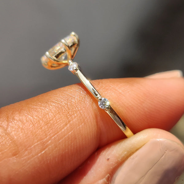 0.70 CT  Pear Dainty Style Lab Grown Diamond Engagement Ring - 2 2228e1ff 16d9 40d9 9659 b7bd9f3c33a3