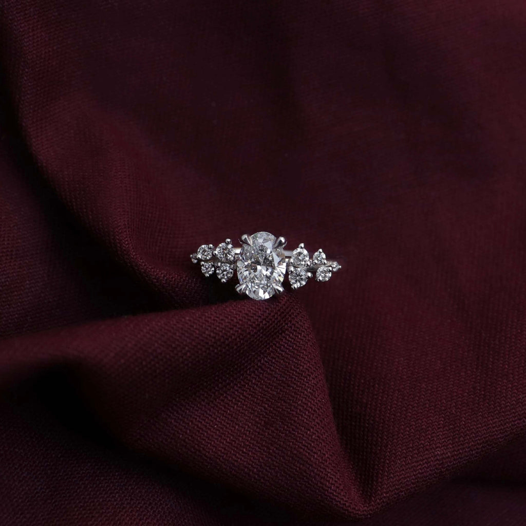 Solitaire- 1.0 CT Oval Moissanite Engagement Ring