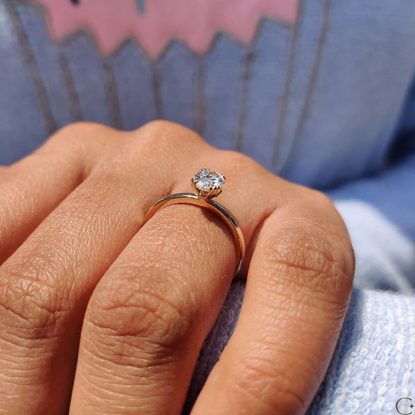 0.80 CT Oval Solitaire & Three Prong Style Lab Grown Diamond Engagement Ring - 2 e3ffc46a 6959 41d3 b3c9 68aa41aed18e