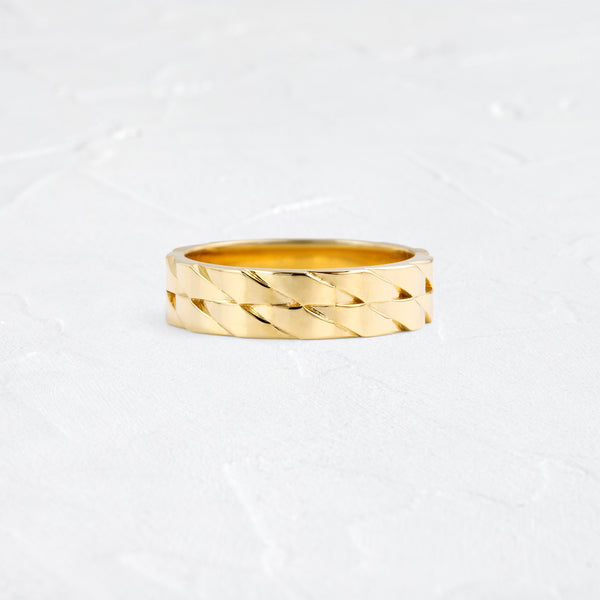 Woven Pattern- Men's Wedding Band - Classic- Men's Wedding Band
