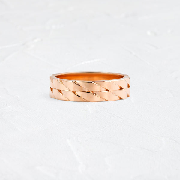 Woven Pattern- Men's Wedding Band - Classic- Men's Wedding Band