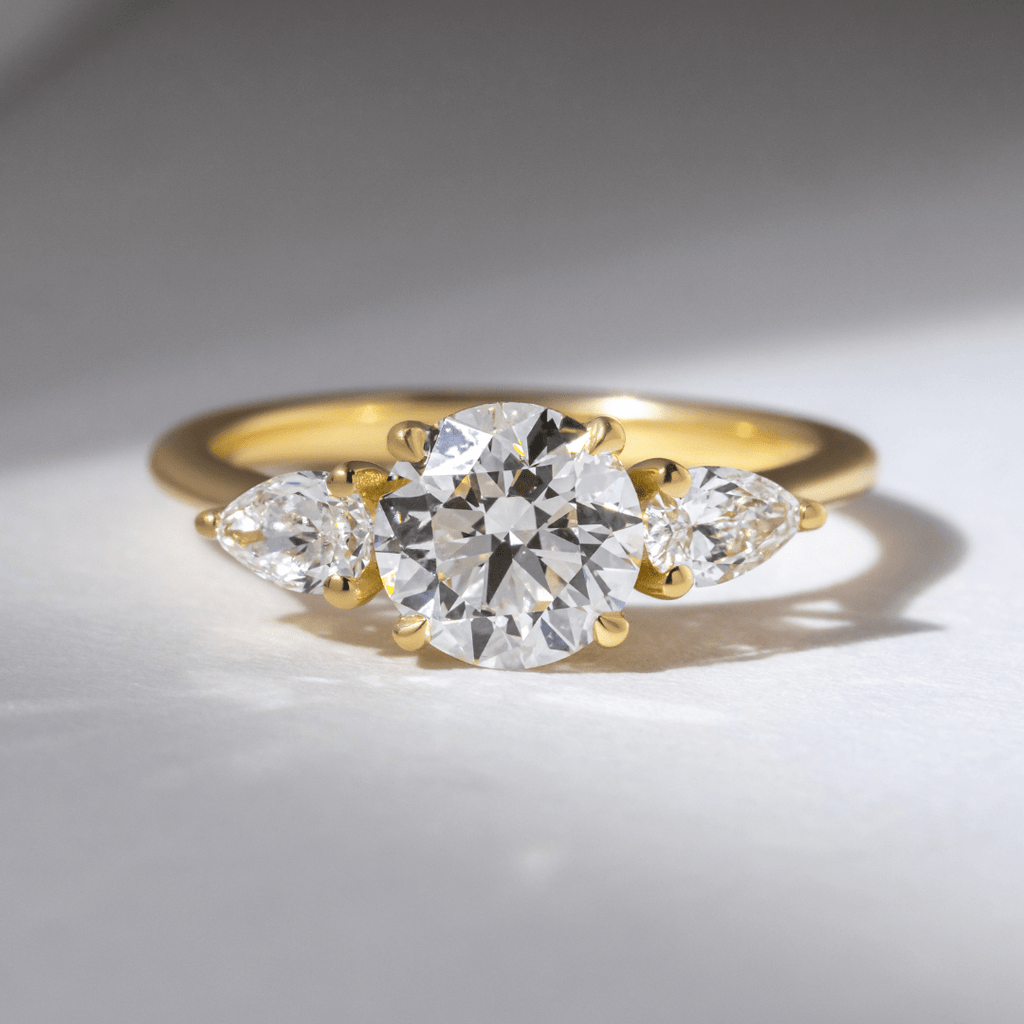 Three Stone-Round Lab Grown Diamond Engagement Ring