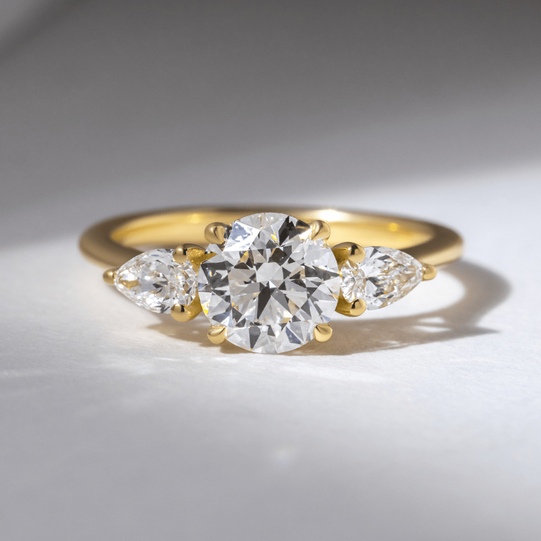 Three Stone-Round Lab Grown Diamond Engagement Ring