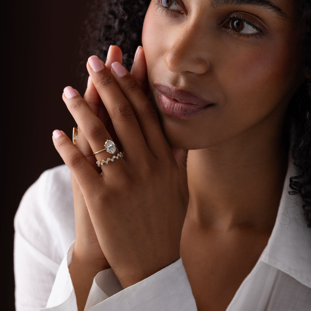 Solitaire-Oval Lab Grown Diamond Engagement Ring