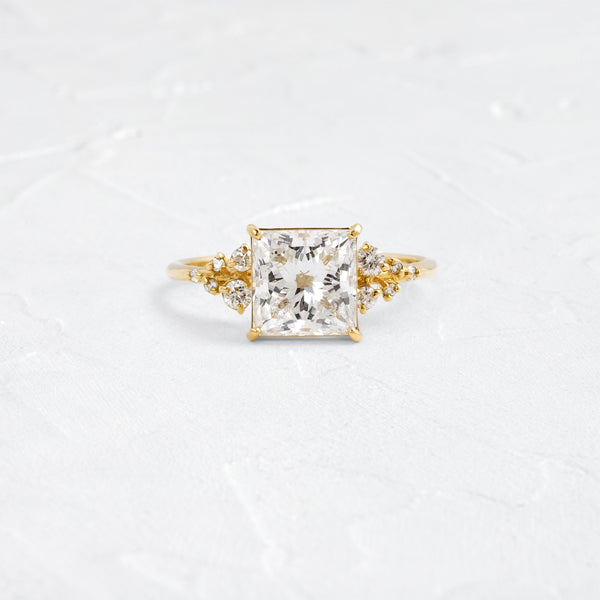 Cluster-Princess Lab Grown Diamond Engagement Ring - Solitaire-Oval Lab Grown Diamond Engagement Ring