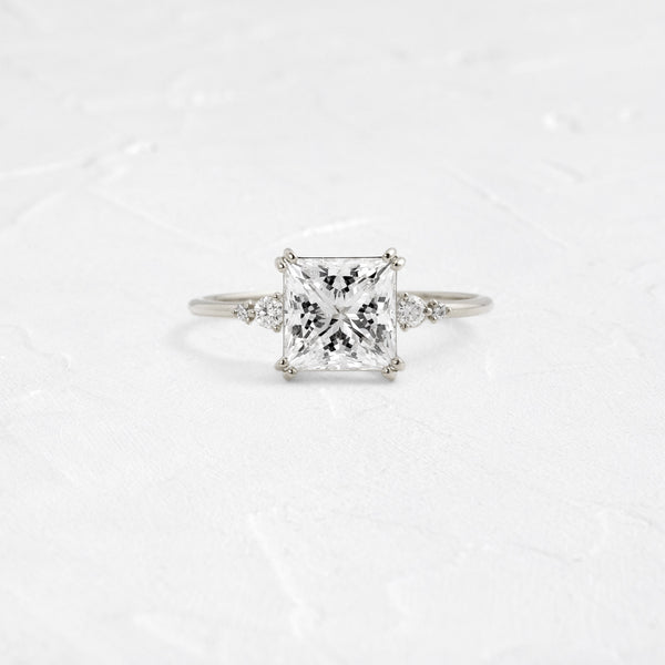 Cluster-Princess Lab Grown Diamond Engagement Ring - Solitaire-Oval Lab Grown Diamond Engagement Ring