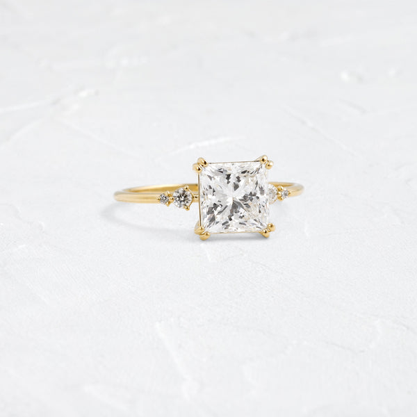 Double Prong & Four Stone-Princess Lab Grown Diamond Engagement Ring - Solitaire-Oval Lab Grown Diamond Engagement Ring