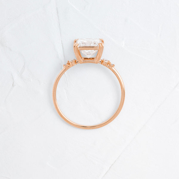 Cluster-Princess Lab Grown Diamond Engagement Ring - Solitaire-Oval Lab Grown Diamond Engagement Ring