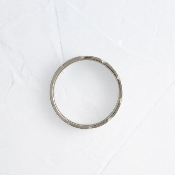 Faceted Edge- Men's Wedding Band - Classic- Men's Wedding Band