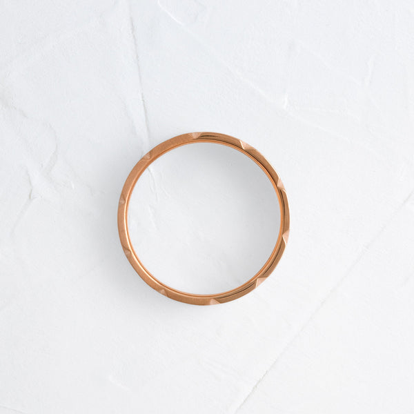 Faceted Edge- Men's Wedding Band - Classic- Men's Wedding Band