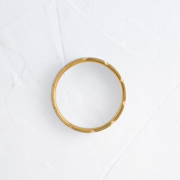 Faceted Edge- Men's Wedding Band - Classic- Men's Wedding Band
