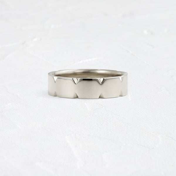 Faceted Edge- Men's Wedding Band - Classic- Men's Wedding Band
