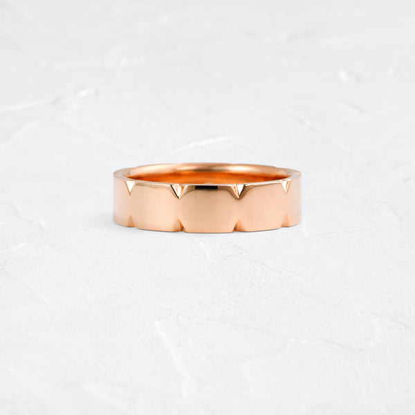 Faceted Edge- Men's Wedding Band - Classic- Men's Wedding Band