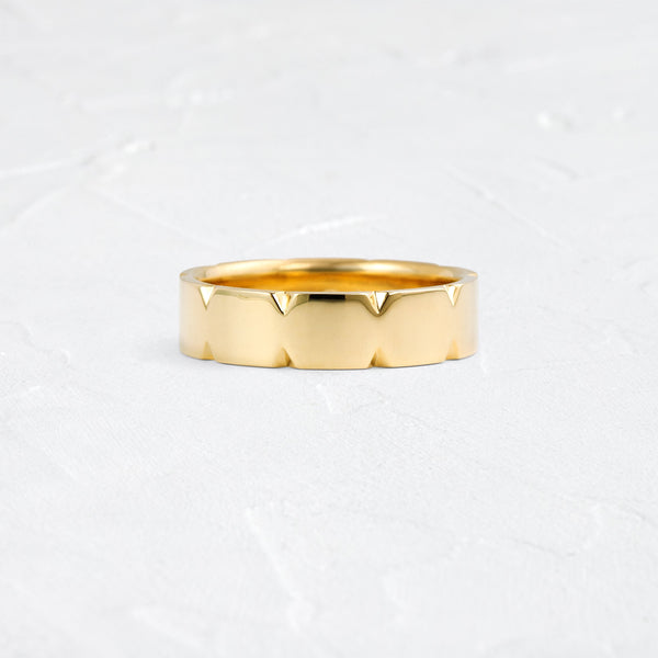 Faceted Edge- Men's Wedding Band - Classic- Men's Wedding Band
