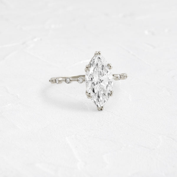 Pave Double Prong-Marquise Lab Grown Diamond Engagement Ring - Solitaire-Oval Lab Grown Diamond Engagement Ring