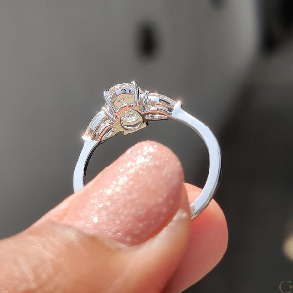 1.0 CT Oval Three Stone Style Lab Grown Diamond Engagement Ring - 4copy c18977c5 2f80 463a b256 b9fd7ffef677