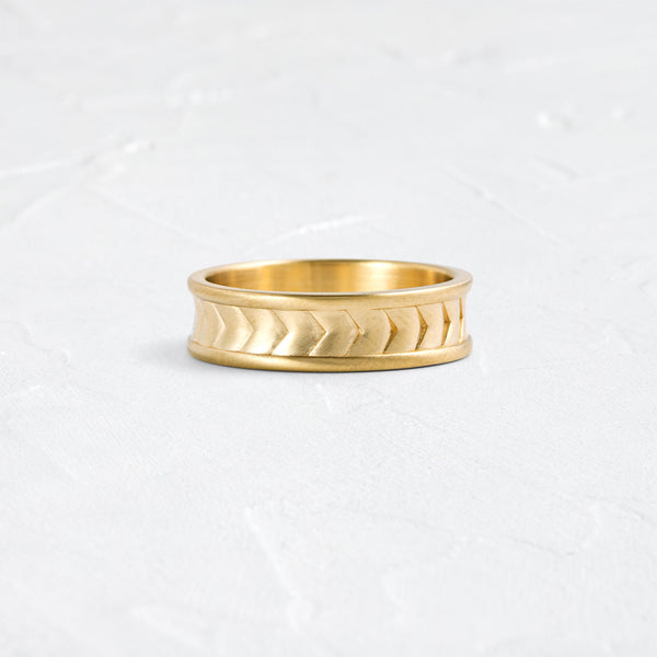 Chevron Style With Edges- Men's Wedding Band - Classic- Men's Wedding Band