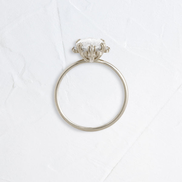 Halo & Triple Prong Style-Marquise Lab Grown Diamond Engagement Ring - Solitaire-Oval Lab Grown Diamond Engagement Ring