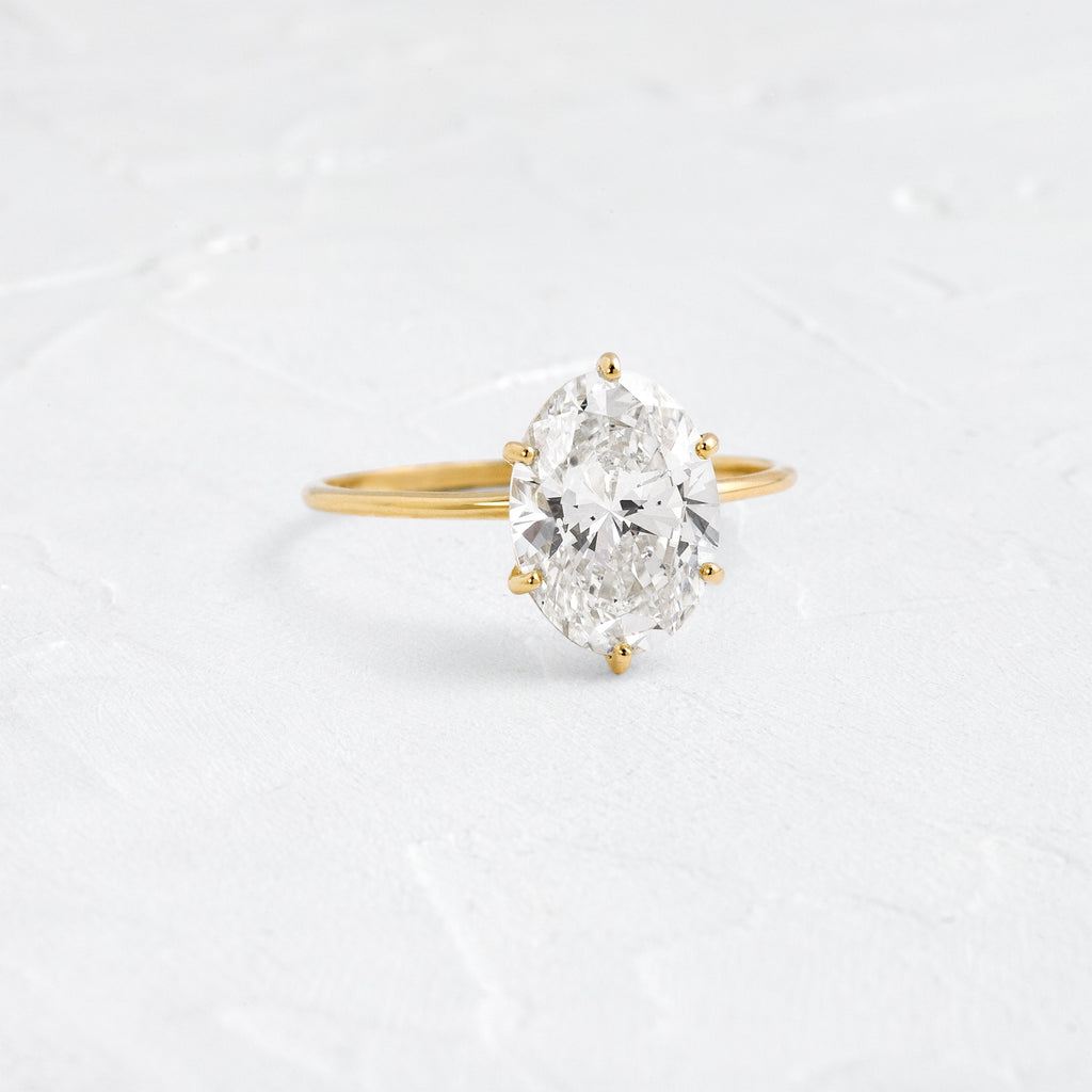 Solitaire-Oval Lab Grown Diamond Engagement Ring