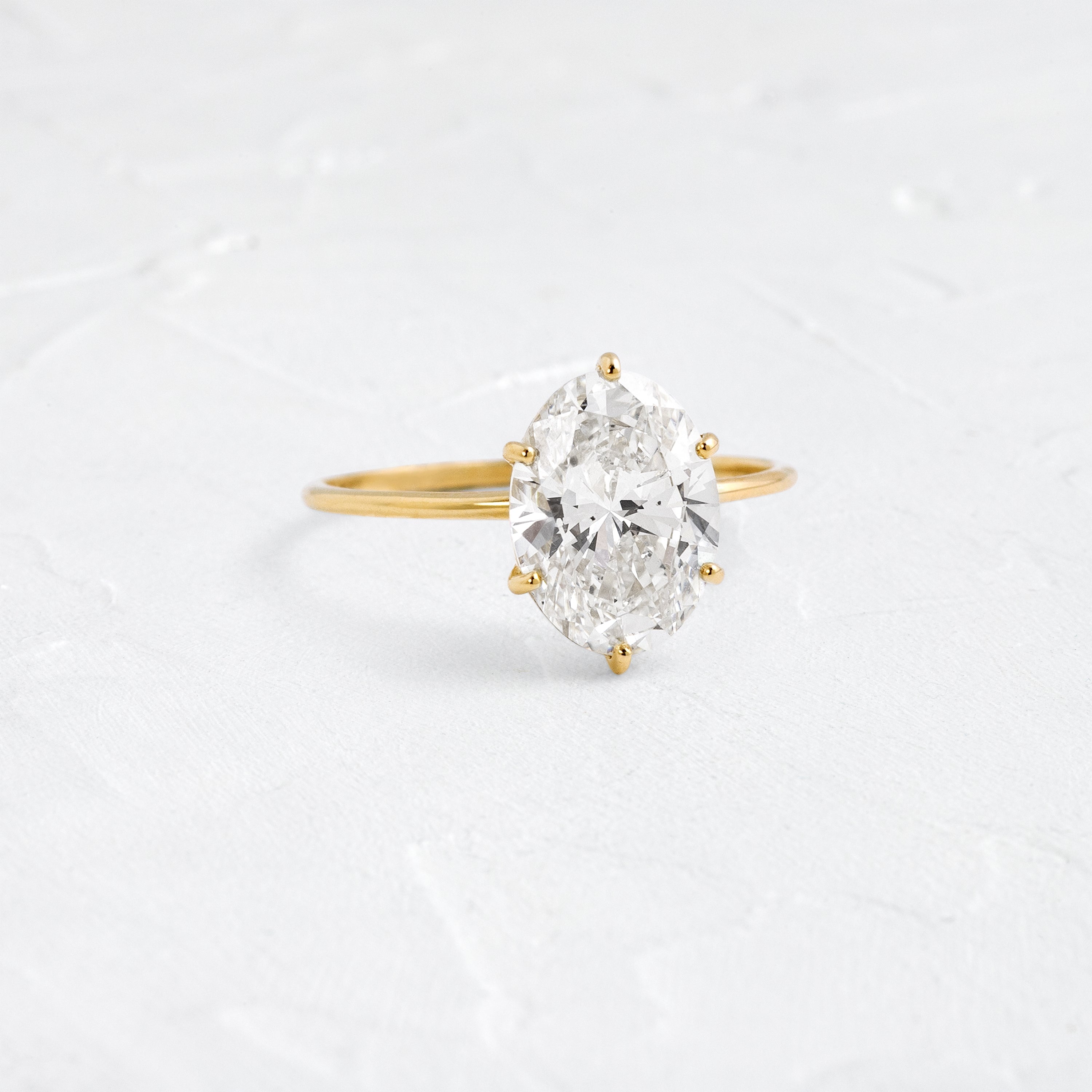 Solitaire-Oval Lab Grown Diamond Engagement Ring