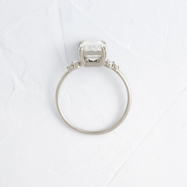 Cluster-Emerald Lab Grown Diamond Engagement Ring - Solitaire-Oval Lab Grown Diamond Engagement Ring