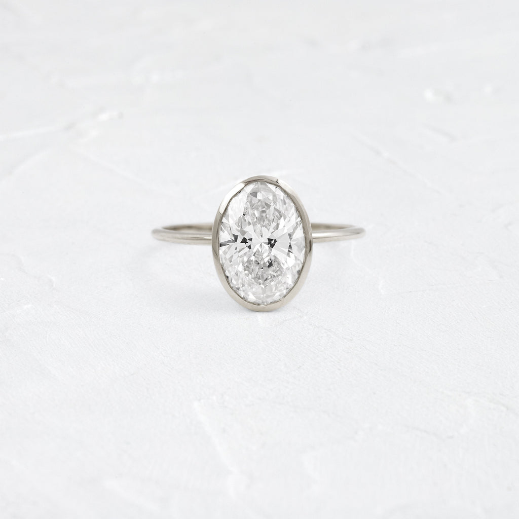 Solitaire-Oval Lab Grown Diamond Engagement Ring