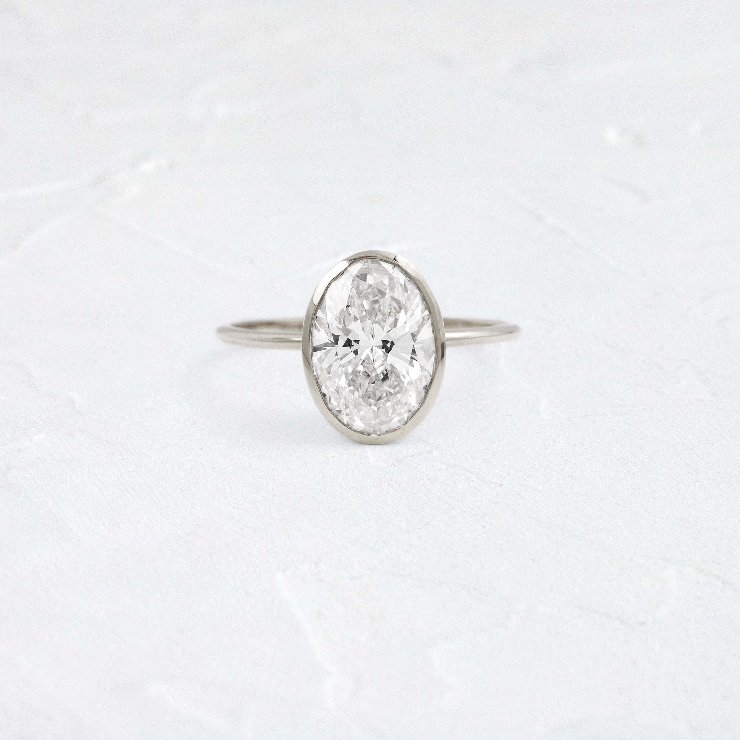 Solitaire-Oval Lab Grown Diamond Engagement Ring