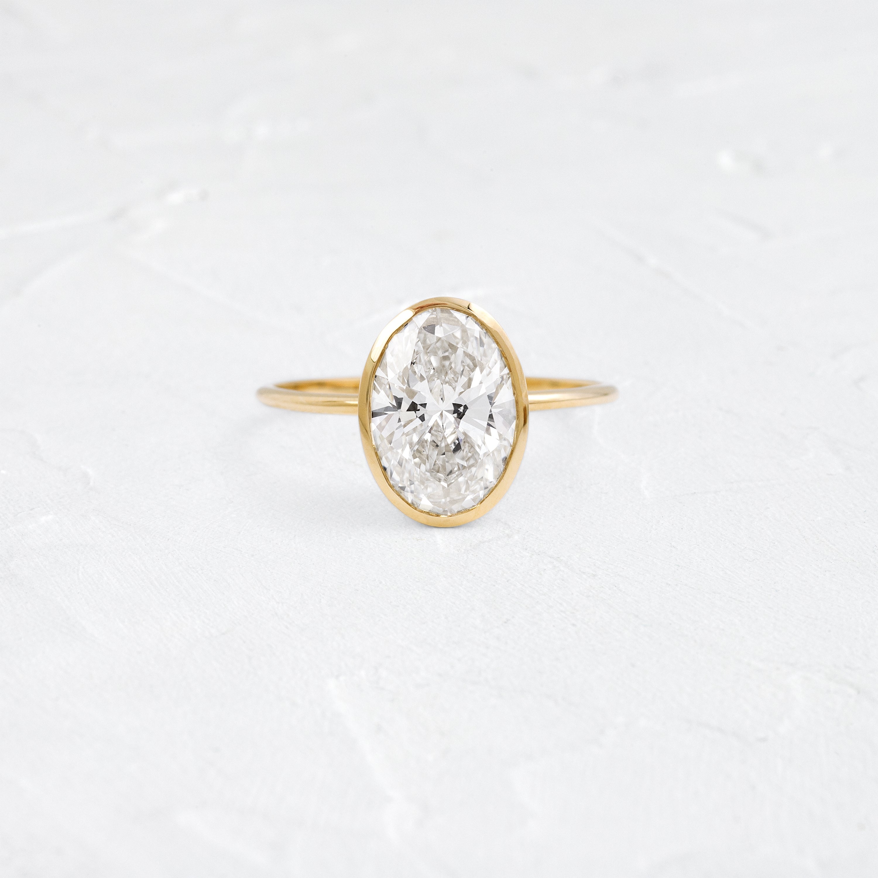 Solitaire-Oval Lab Grown Diamond Engagement Ring