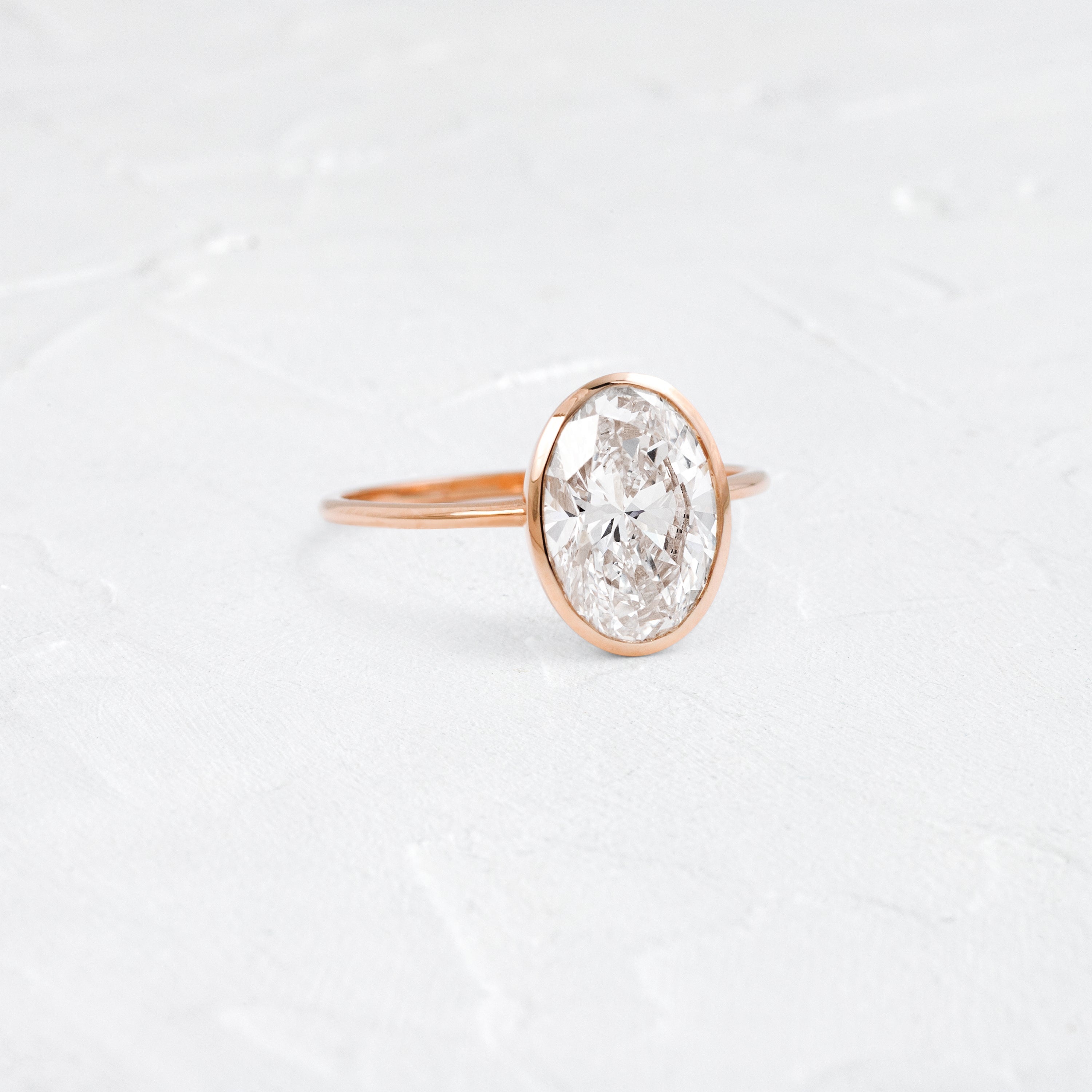 Solitaire-Oval Lab Grown Diamond Engagement Ring
